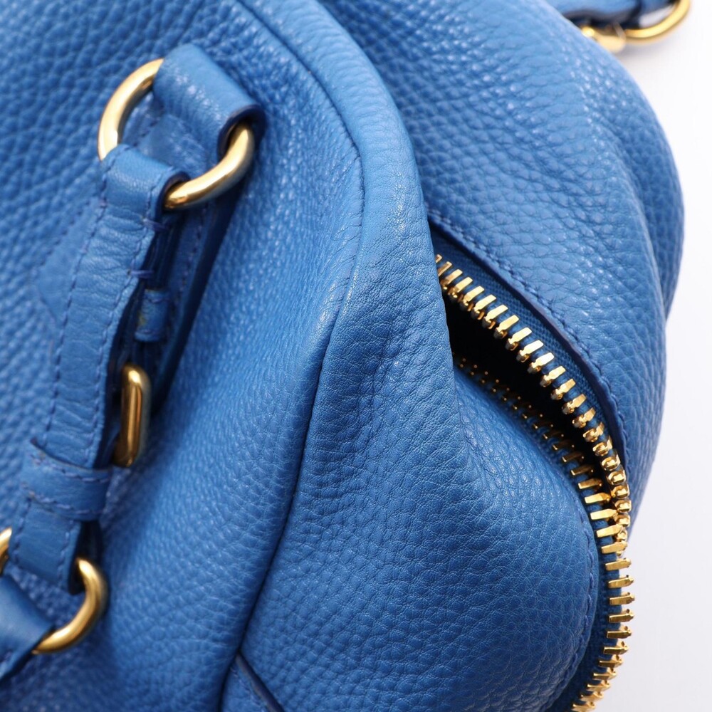 Prada Vit.Daino Handbag Leather Blue #272234P10B - Picture 7 of 7